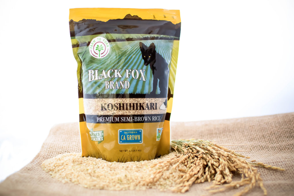 California short grain rice grown by Black Fox Brand farm
